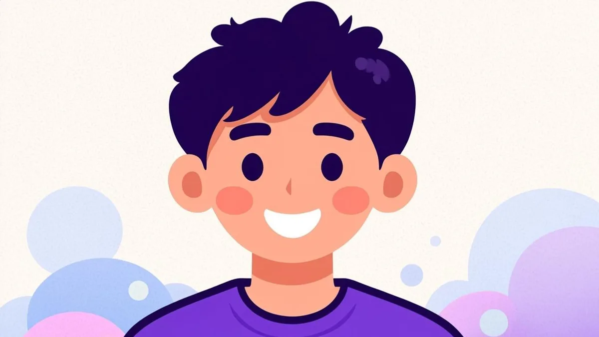 Bold outline cartoon character portrait drawn in a playful comic illustration style